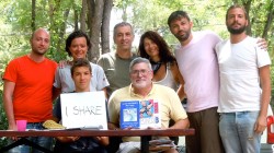 Gaspare Caliri, Federica Thiene, Angelo, Stefania, Filippo Fabbrica, Marco Lampugnani, Francesco Benvegnù meet Prof. Pete A. Sanders to discuss how to understand, find and tap vortex energy in Sedona and wherever you travel